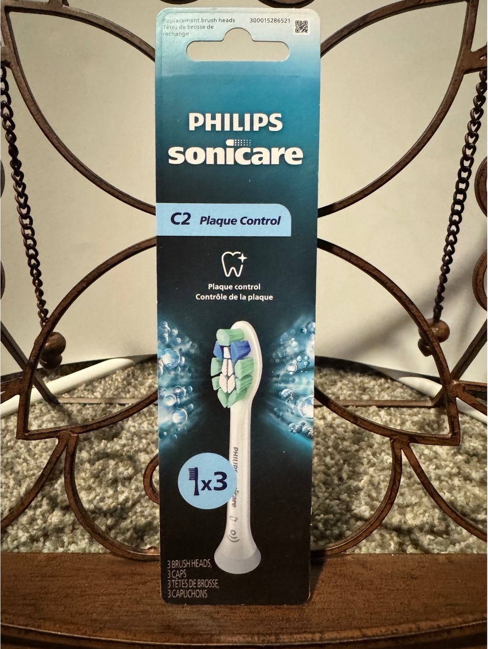 Philips Sonicare C2 Plaque Control Replacement Toothbrush Heads, 3 Pack SEALED